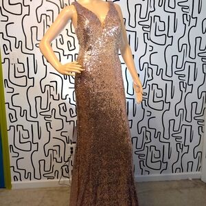 Elegant Sequin Evening Gown